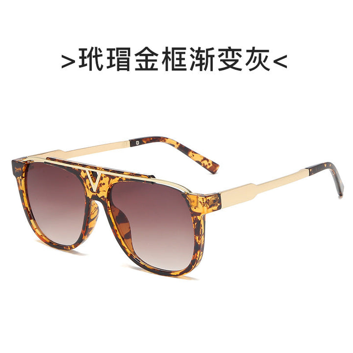 Women elegant oversized sunglasses with stylish transparent frame Kalsten