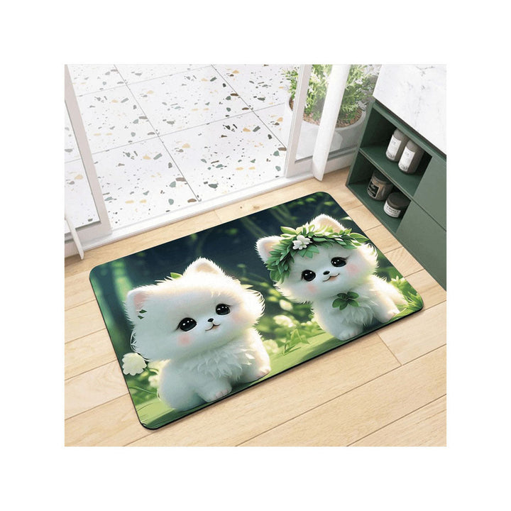 Adorable Pomeranian-Themed Bath Rug Kalsten