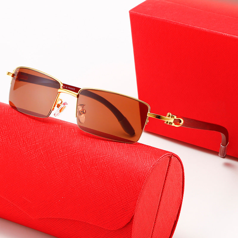 Ladies modern square sunglasses with luxurious metal frame Kalsten
