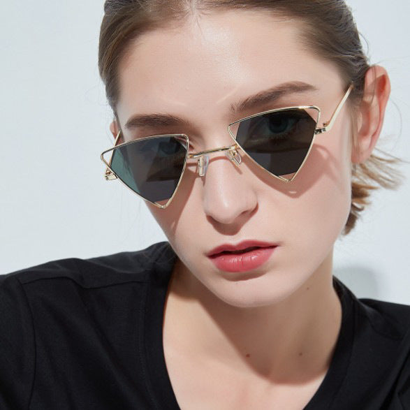 Ladies geometric sunglasses with elegant metal frame Kalsten