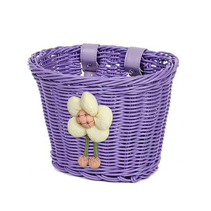 Floral-Embellished Bicycle Basket Kalsten