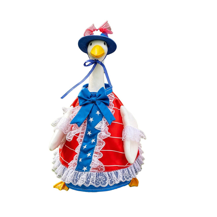 Unisex decorative fabric gander with patriotic costume and removable top hat Kalsten