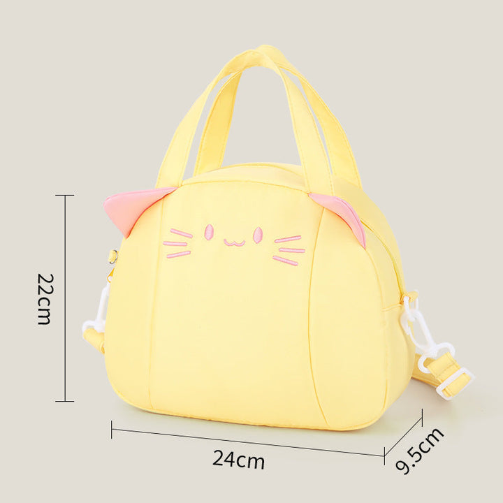 Playful Cat Motif Shoulder Bag Kalsten