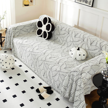 Elegant Leaf Pattern Sofa Cover