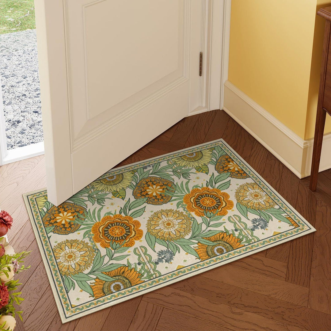 Luxurious Floral Design Bath Mat Kalsten