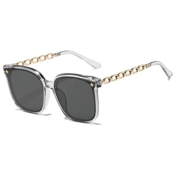 Women's extra-large sunglasses with fashionable chain frame Kalsten