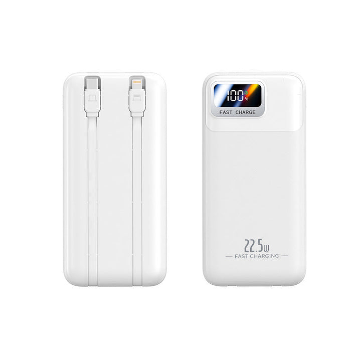 Portable power bank with integrated cables and digital charge level display Kalsten