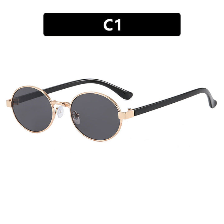 Women's round glasses with elegant metal frame and adjustable nose pads Kalsten