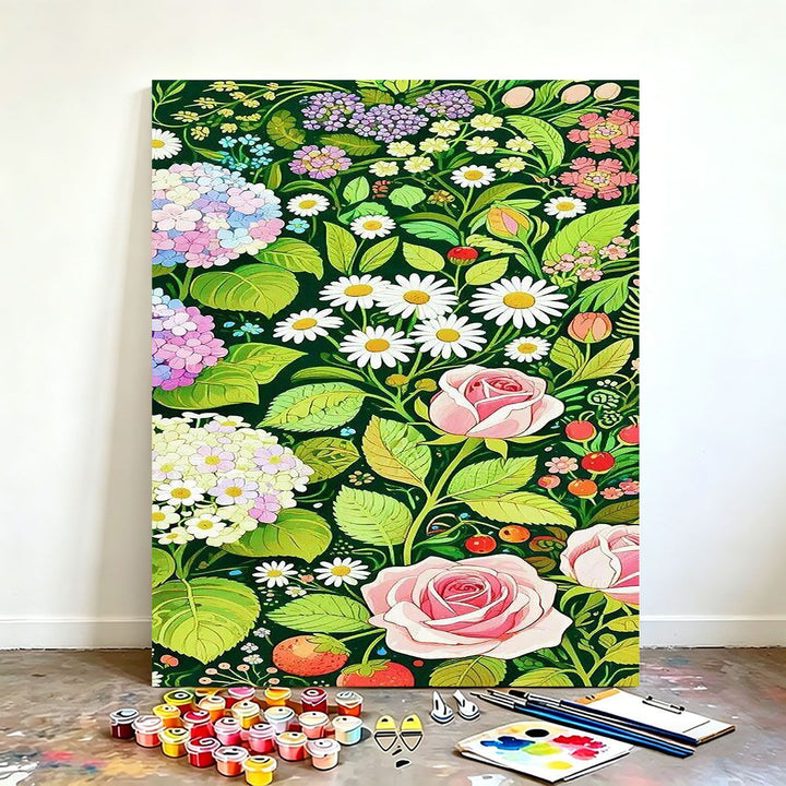 DIY Floral Canvas Painting Kit Kalsten
