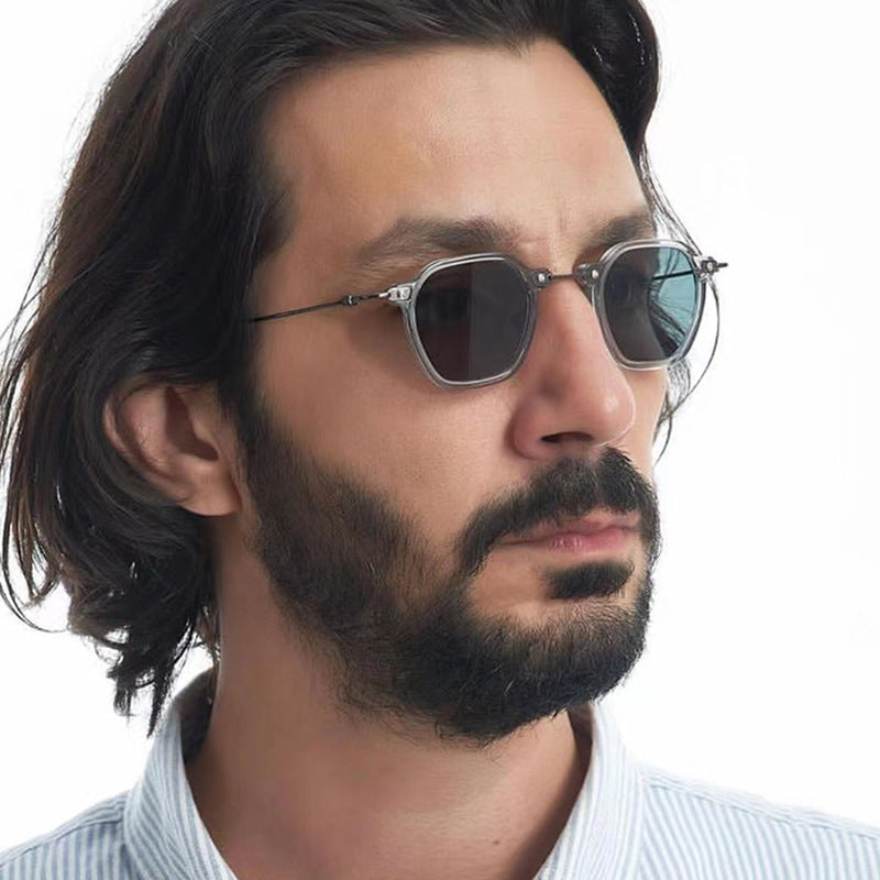 Ladies stylish sunglasses with unique hexagonal shape and sturdy frame Kalsten