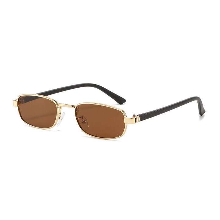 Women's elegant rectangular sunglasses with fine metal frame Kalsten