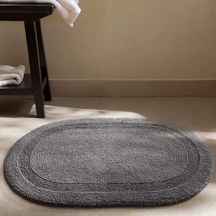 Soft Textured Round Bath Mat Kalsten