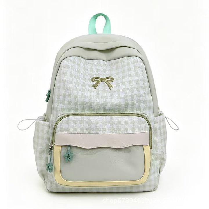 Multi-Functional Checked Backpack Kalsten