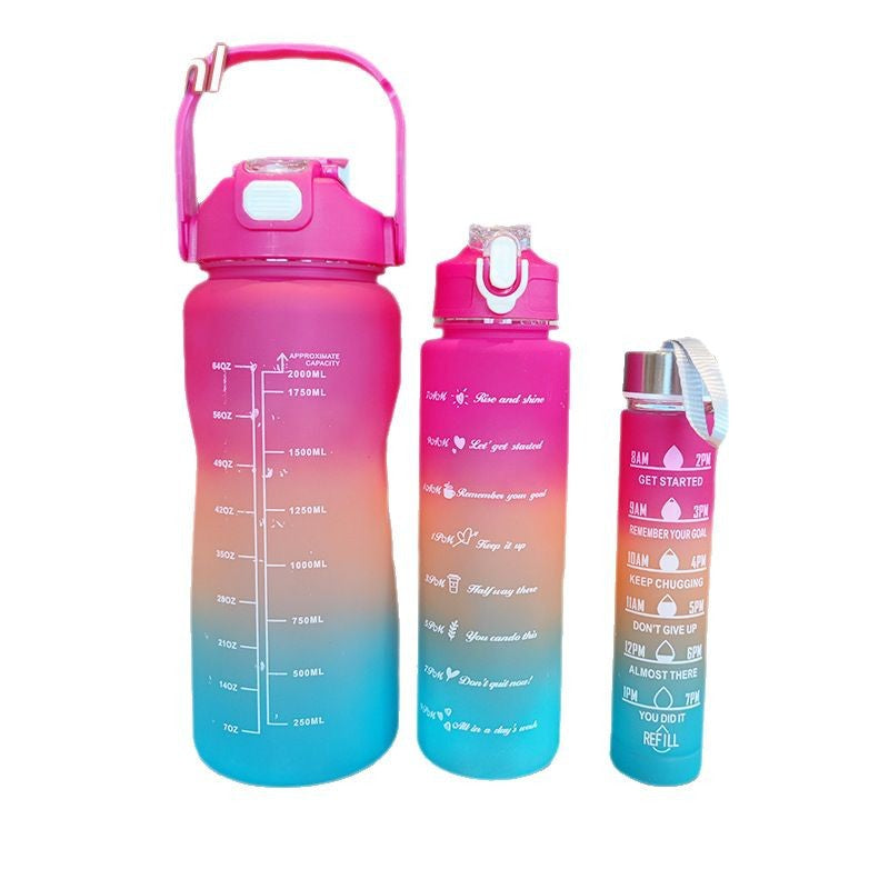 Women's ergonomic water bottle with motivational markings Kalsten