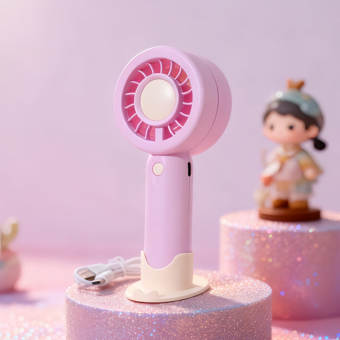 Women Portable Mini Fan with LED Lighting Kalsten