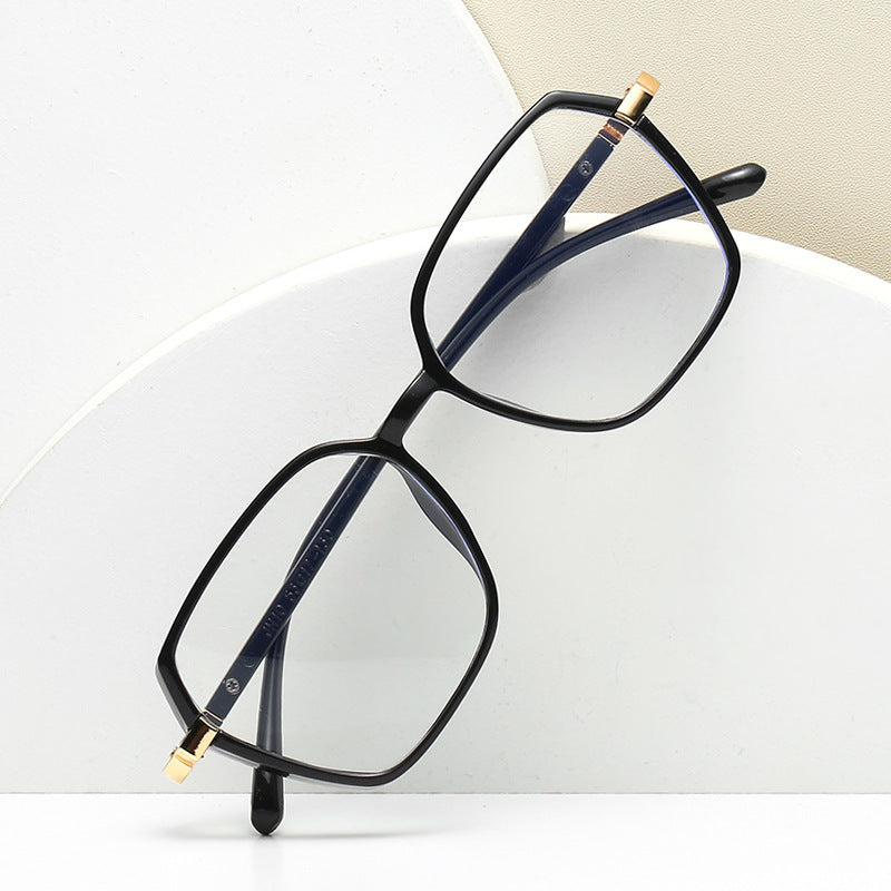 Ladies fashionable square reading glasses with golden accents Kalsten