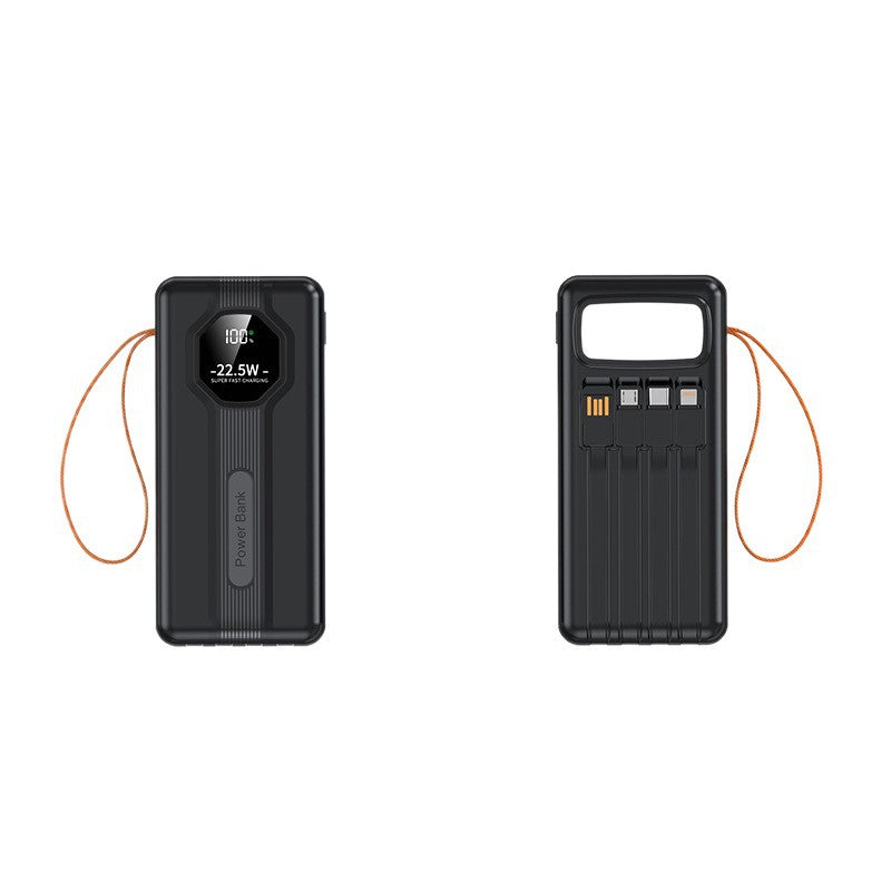 Portable power bank with integrated charging cables and intelligent fast charging function Kalsten