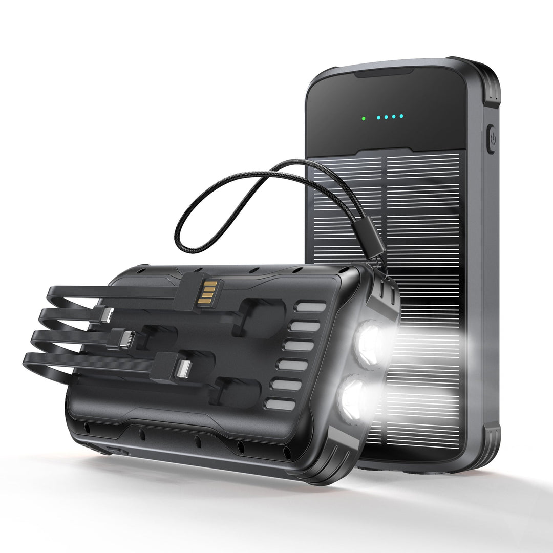 Multifunctional Solar Power Bank with Integrated LED Lamp and Multiple Ports Kalsten