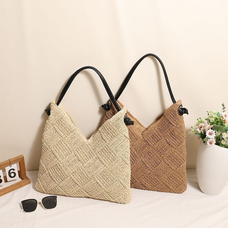 Braided Shoulder Bag Made of Natural Materials Kalsten