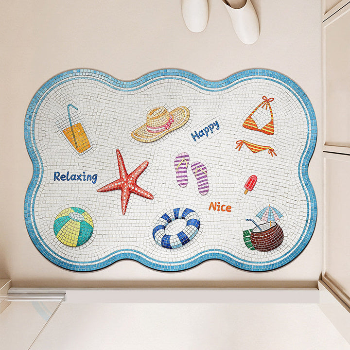 Fun-Themed Bathroom Mat Kalsten