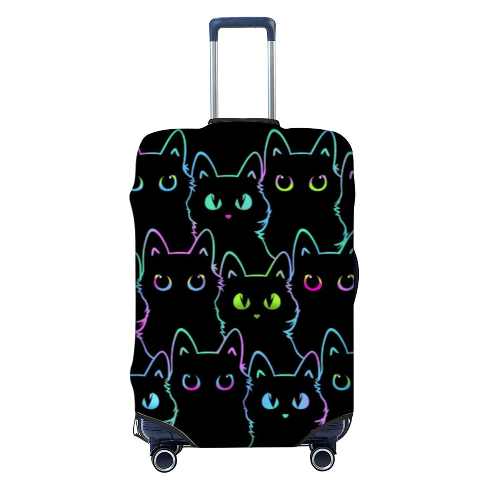 Unisex non-elastic luggage cover with graffiti print and zipper opening, stretchable protective cover with non-slip inner fastening Kalsten