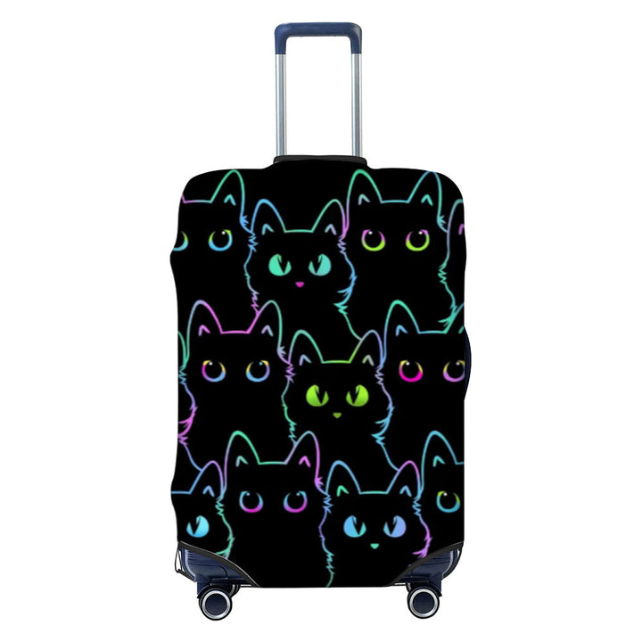 Unisex non-elastic luggage cover with graffiti print and zipper opening, stretchable protective cover with non-slip inner fastening Kalsten