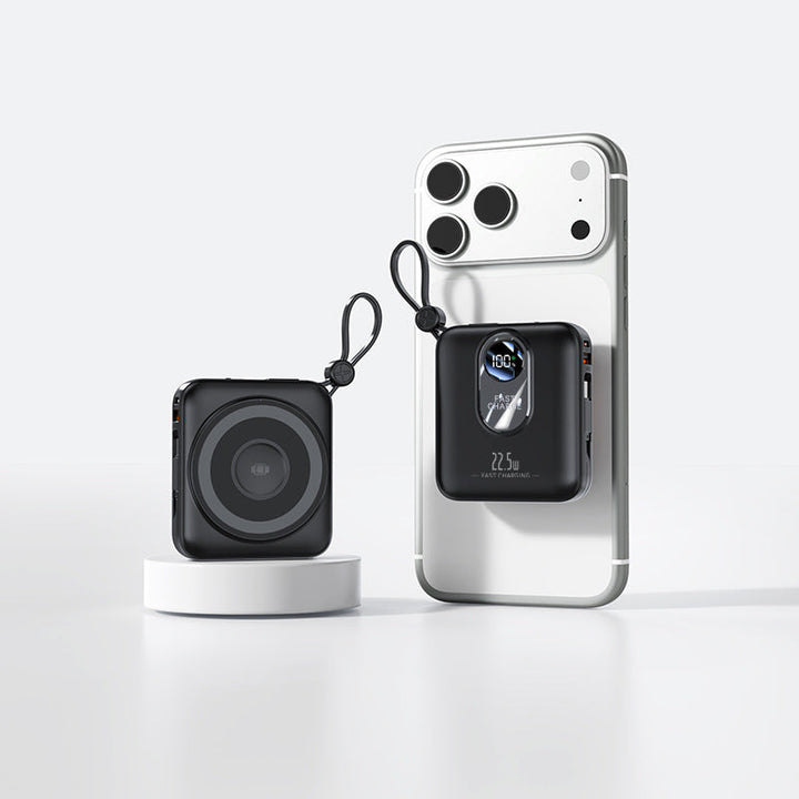 Portable Mini Powerbank with Fast Induction Charging Function and Smart LED Display Kalsten