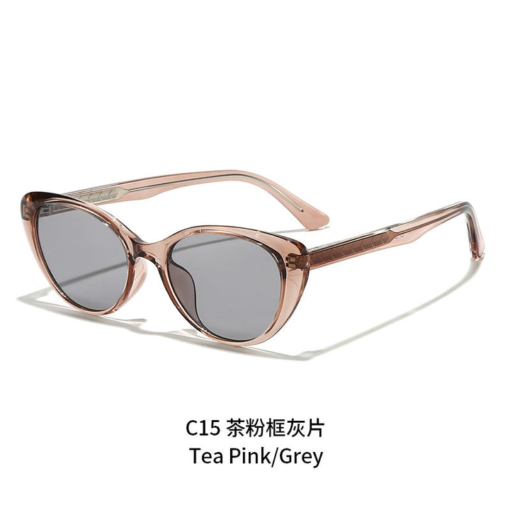 Women's Cat-Eye Sunglasses with Transparent Frame and UV Protection Kalsten