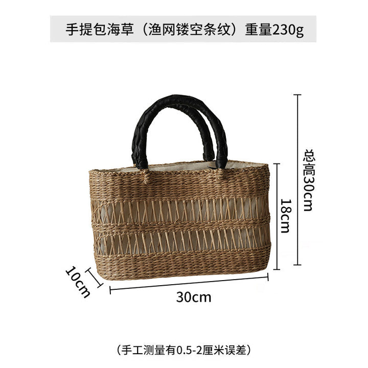 Women's handcrafted tote bag made from sustainable seagrass with stylish handles Kalsten