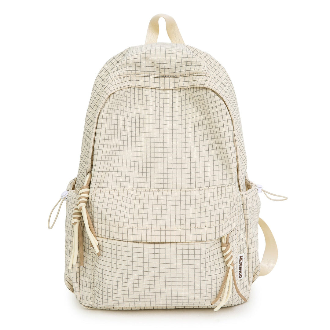 Versatile Lightweight Grid Pattern School Backpack Kalsten