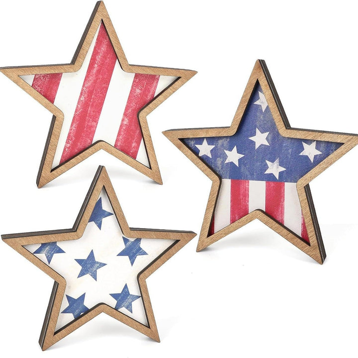 Unisex nan distressed layered farmhouse star wall sculpture with carved dimensional panels Kalsten