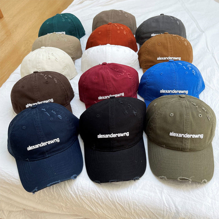 Unisex Distressed Cotton Baseball Cap Kalsten