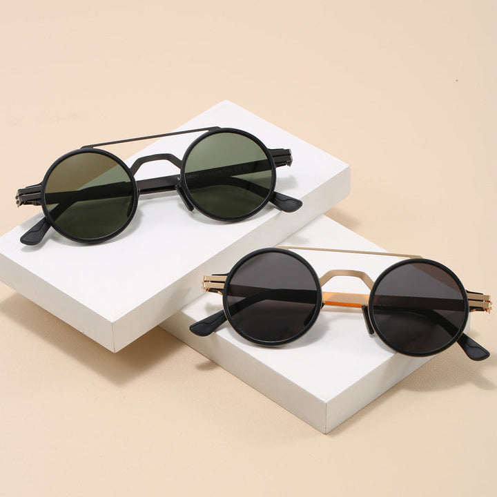 Ladies fashionable round sunglasses with minimalist design Kalsten