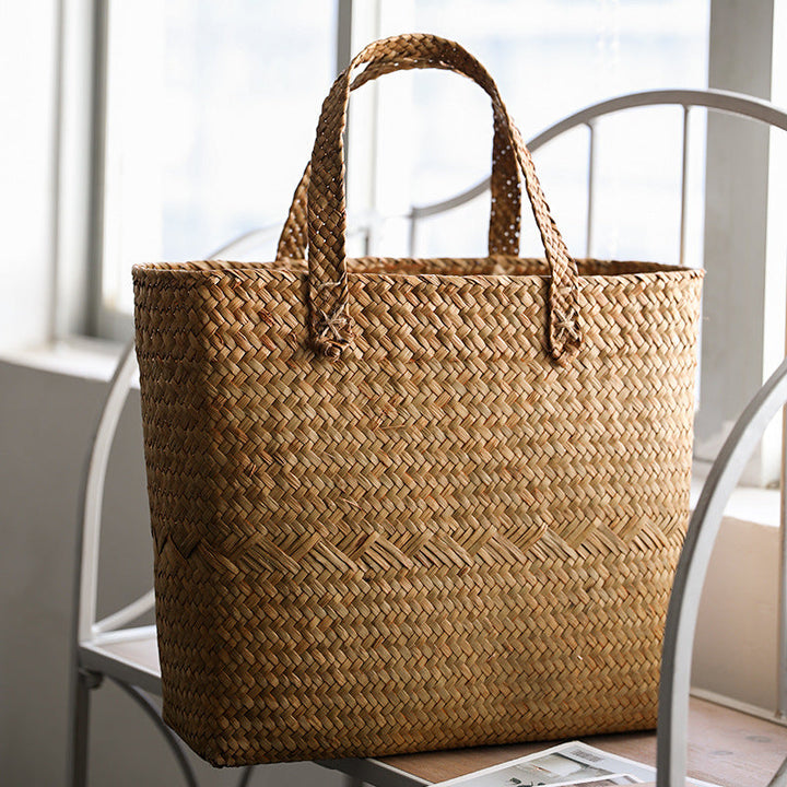 Premium Handwoven Natural Storage Tote Kalsten