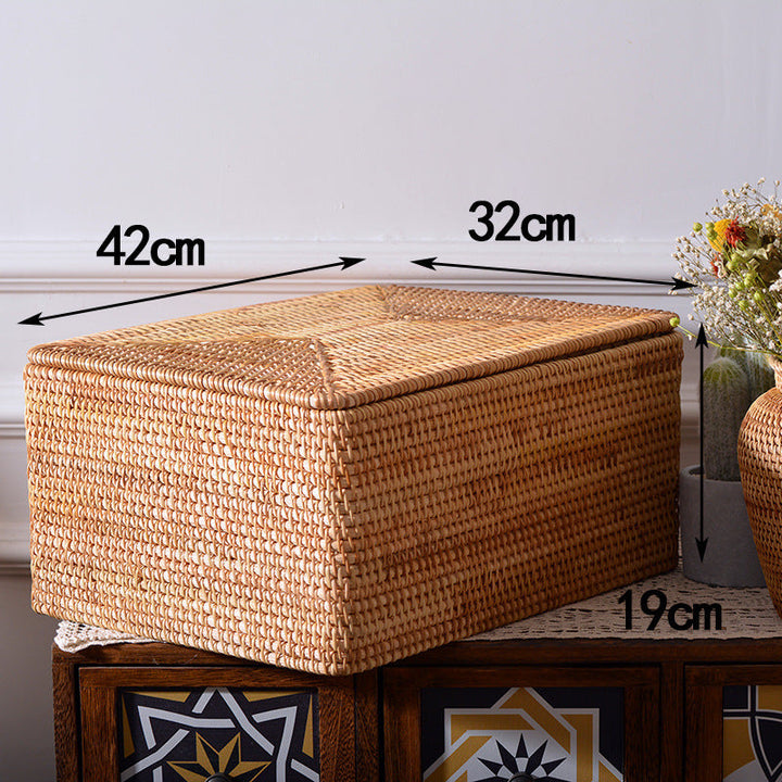 Women rectangular rattan storage basket Kalsten