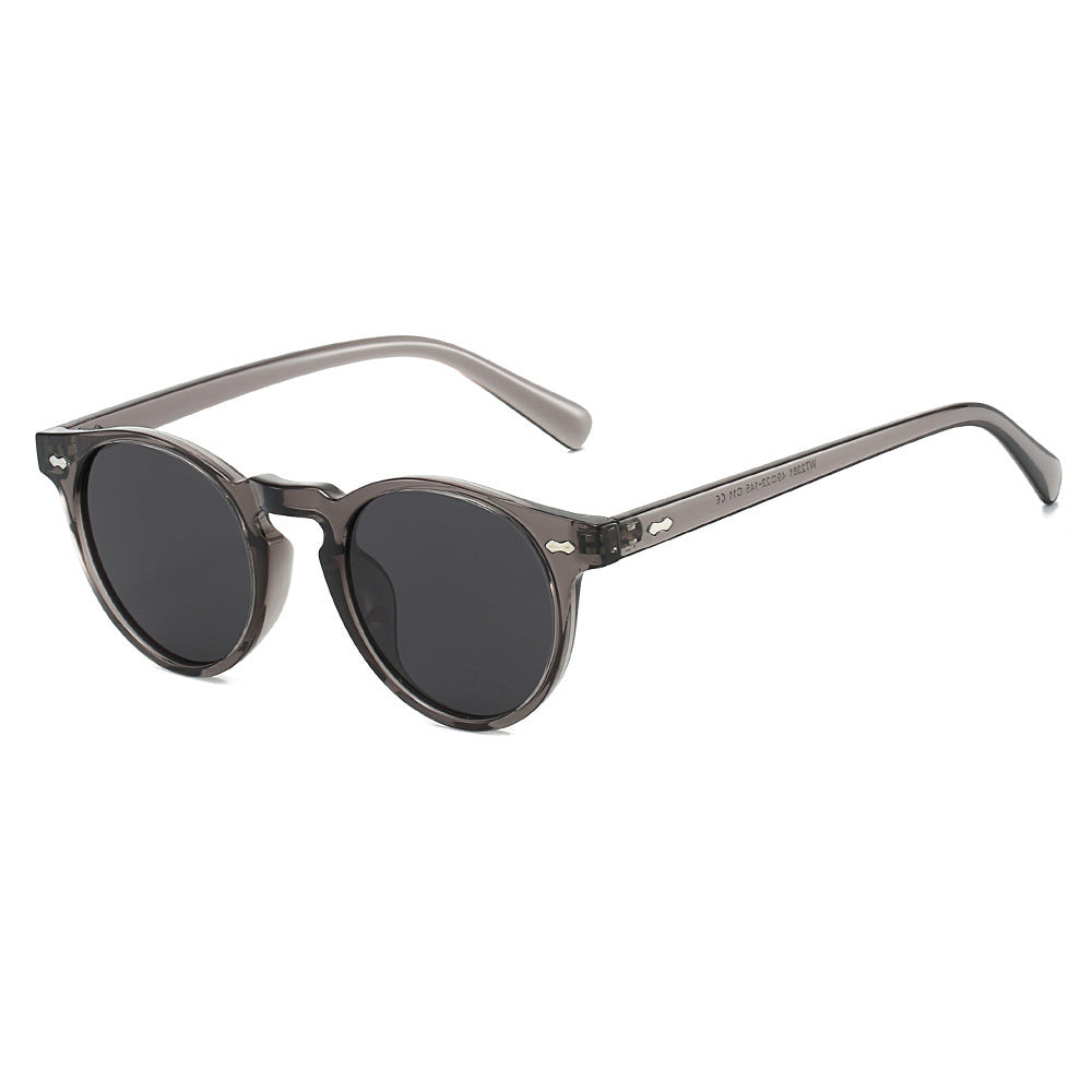 Ladies Vintage Sunglasses with Round Lenses and Transparent Frame Kalsten