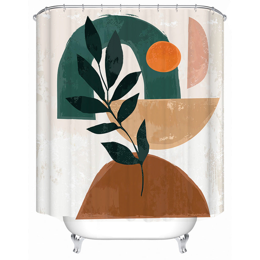 Abstract Botanical Print Shower Curtain Kalsten