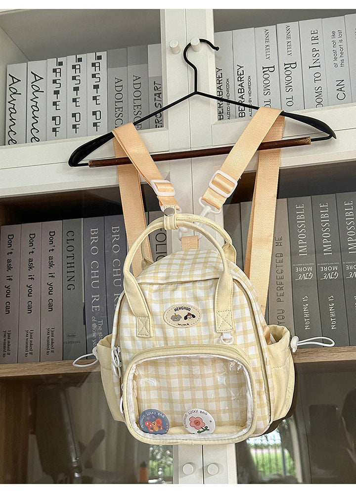 Cute Plaid Mini School Backpack