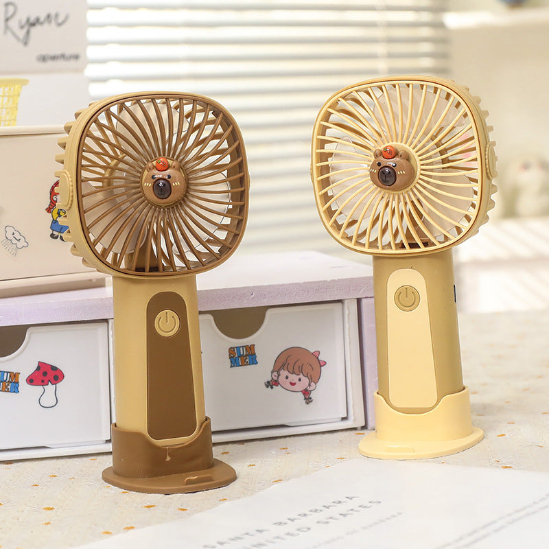 Women's portable USB hand fan with ergonomic design and innovative animal motif Kalsten