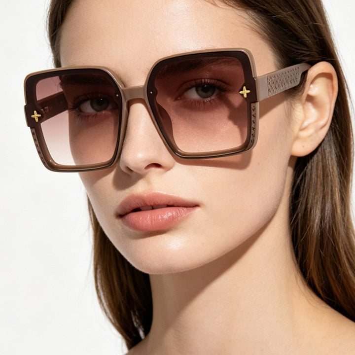 Women's fashionable square sunglasses with embellished frame Kalsten