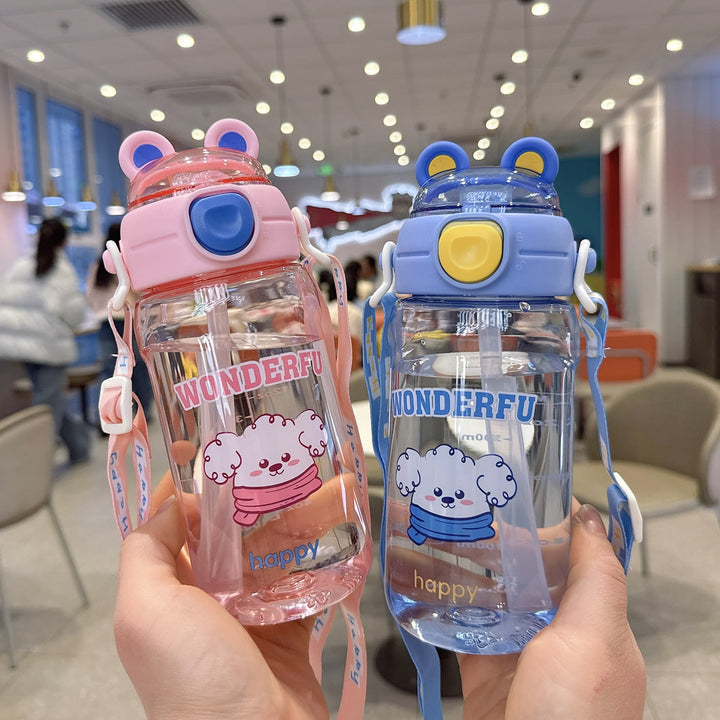 Ladies Playful waterproof drinking bottle with carrying strap Kalsten