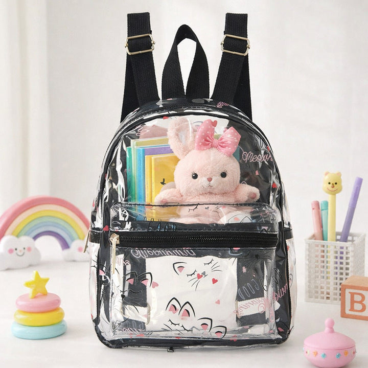Women's Transparent Backpack with Cat Design Kalsten