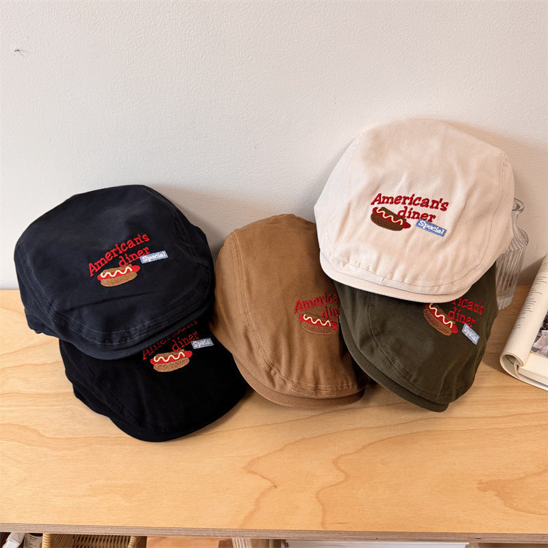 Men's Embroidered Casual Newsboy Cap Kalsten