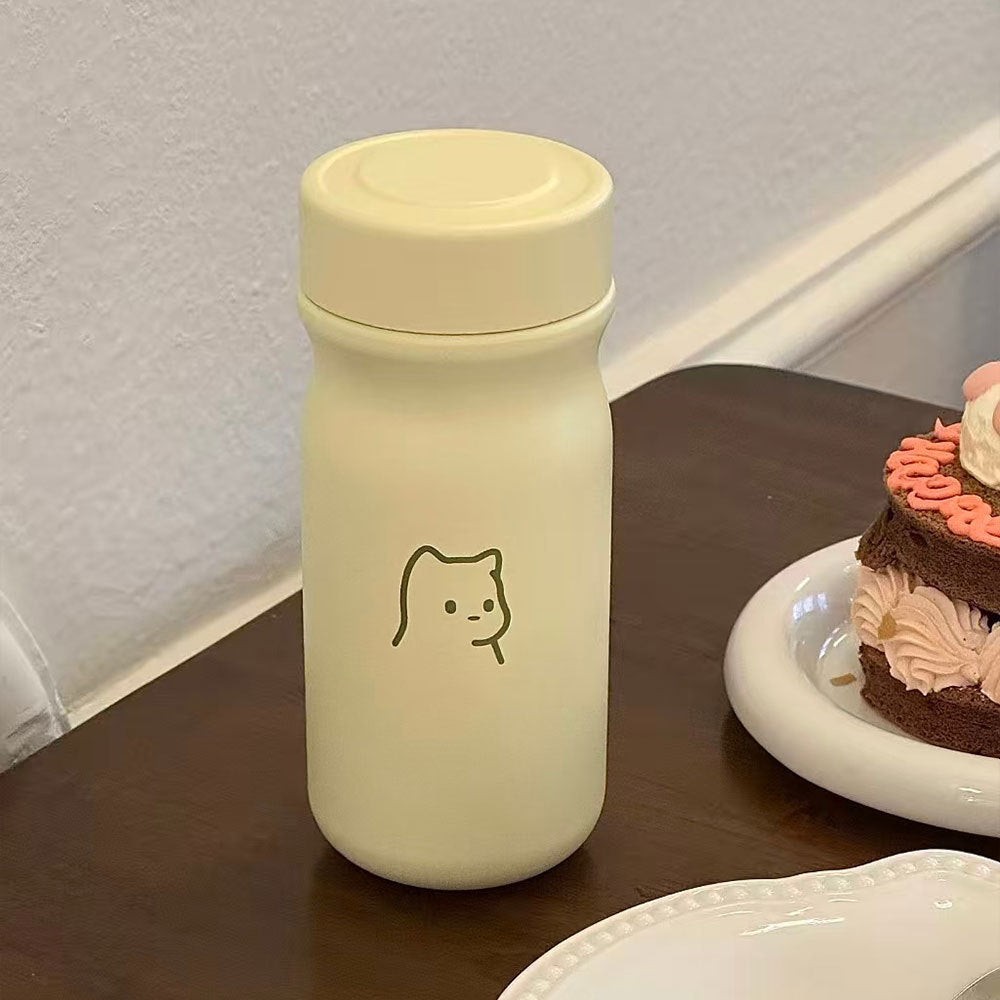 Women's insulated drinking bottle with secure flip lid and stylish animal design Kalsten