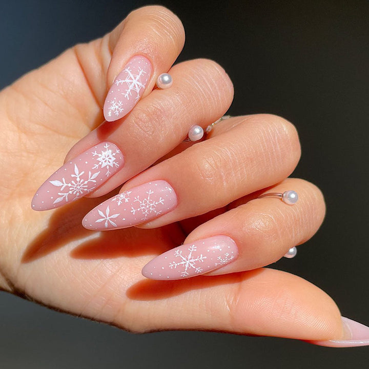 Frosted Snowflake Press-On Nail Set Kalsten