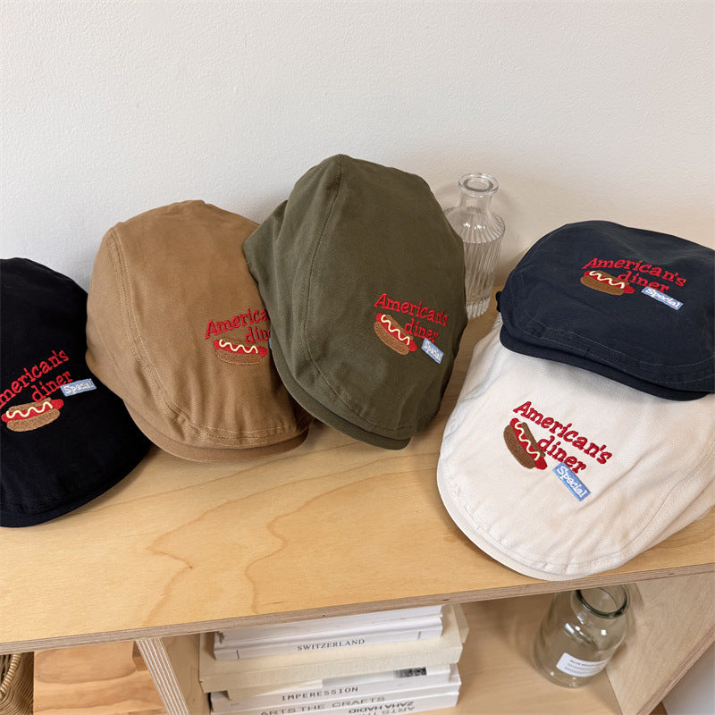 Men's Embroidered Casual Newsboy Cap Kalsten