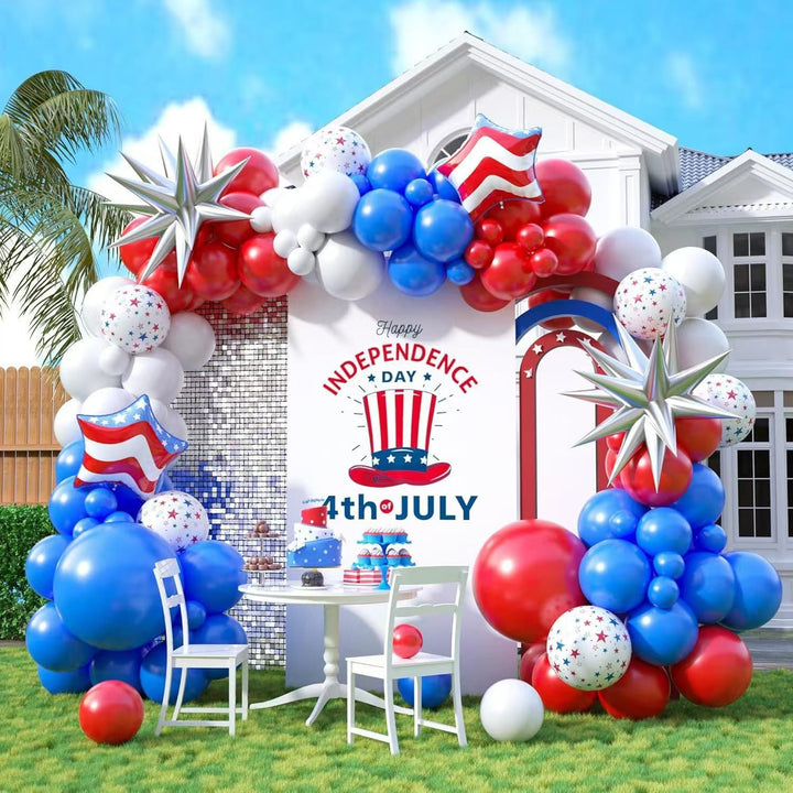 Unisex nan extra large balloon garland and column decor for outdoor parties with star foil accents Kalsten