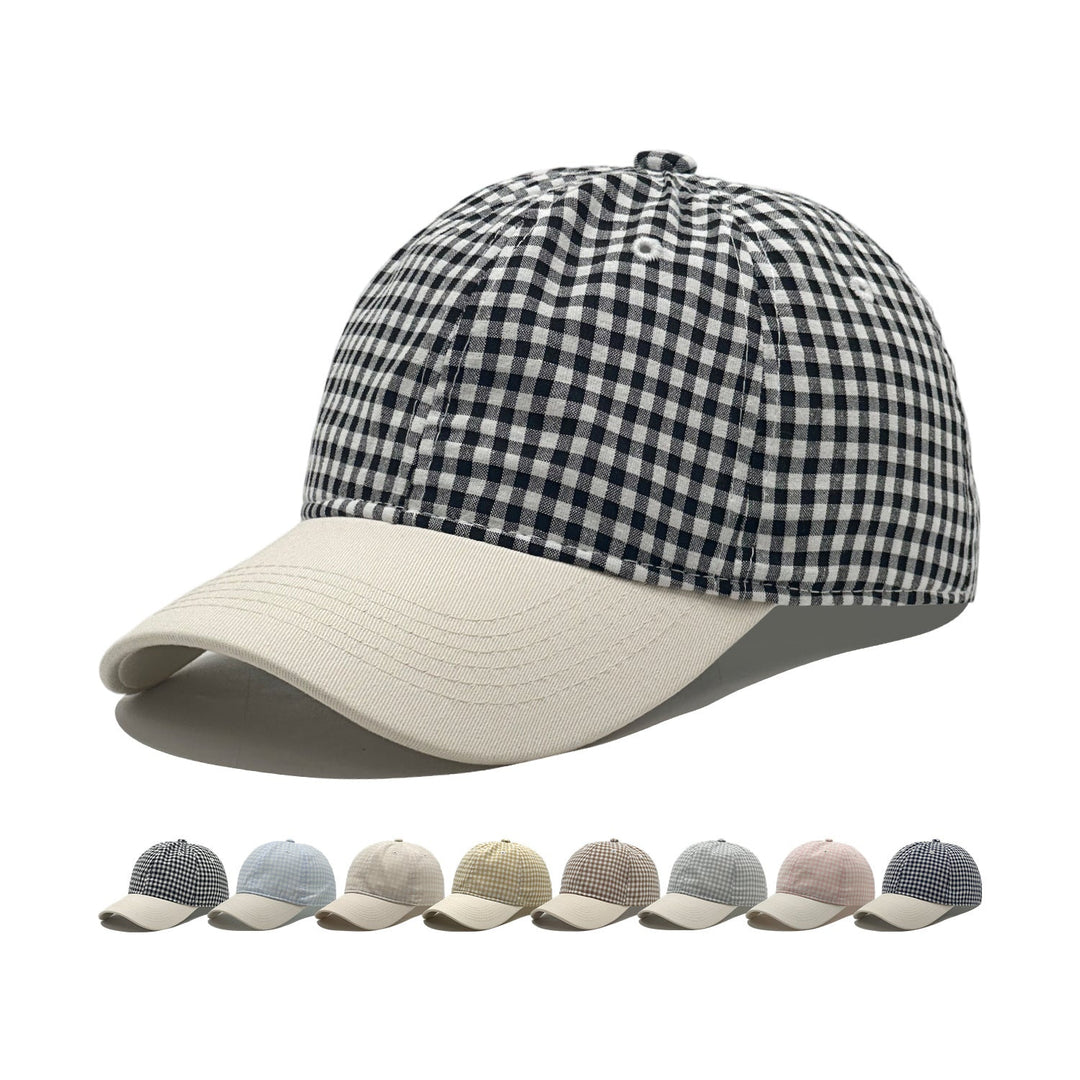 Ladies' fashionable cap with check pattern Brehn