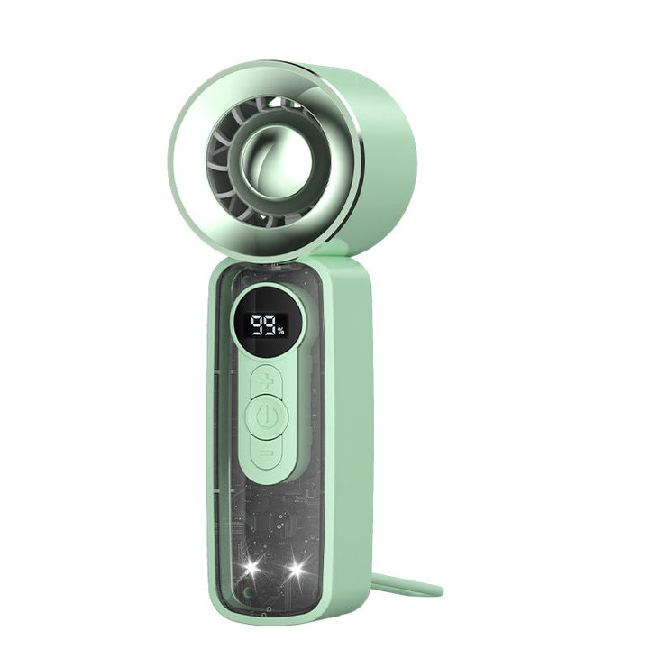 Unisex Portable Mini Dual Fan with LED Display and USB Charging Kalsten