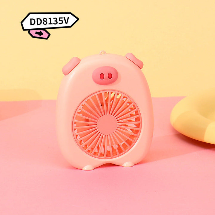 Women's Portable Mini Handheld Fan in Cute Pig Design Kalsten